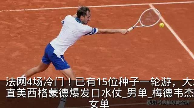 法网4场冷门！已有15位种子一轮游，大坂直美西格蒙德爆发口水仗_男单_梅德韦杰夫_女单